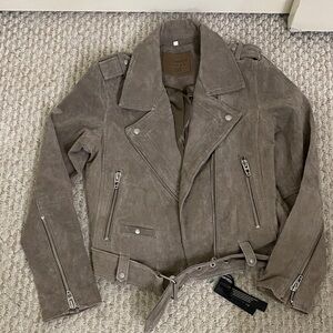 [BLANKNYC] Tan Suede Biker Jacket